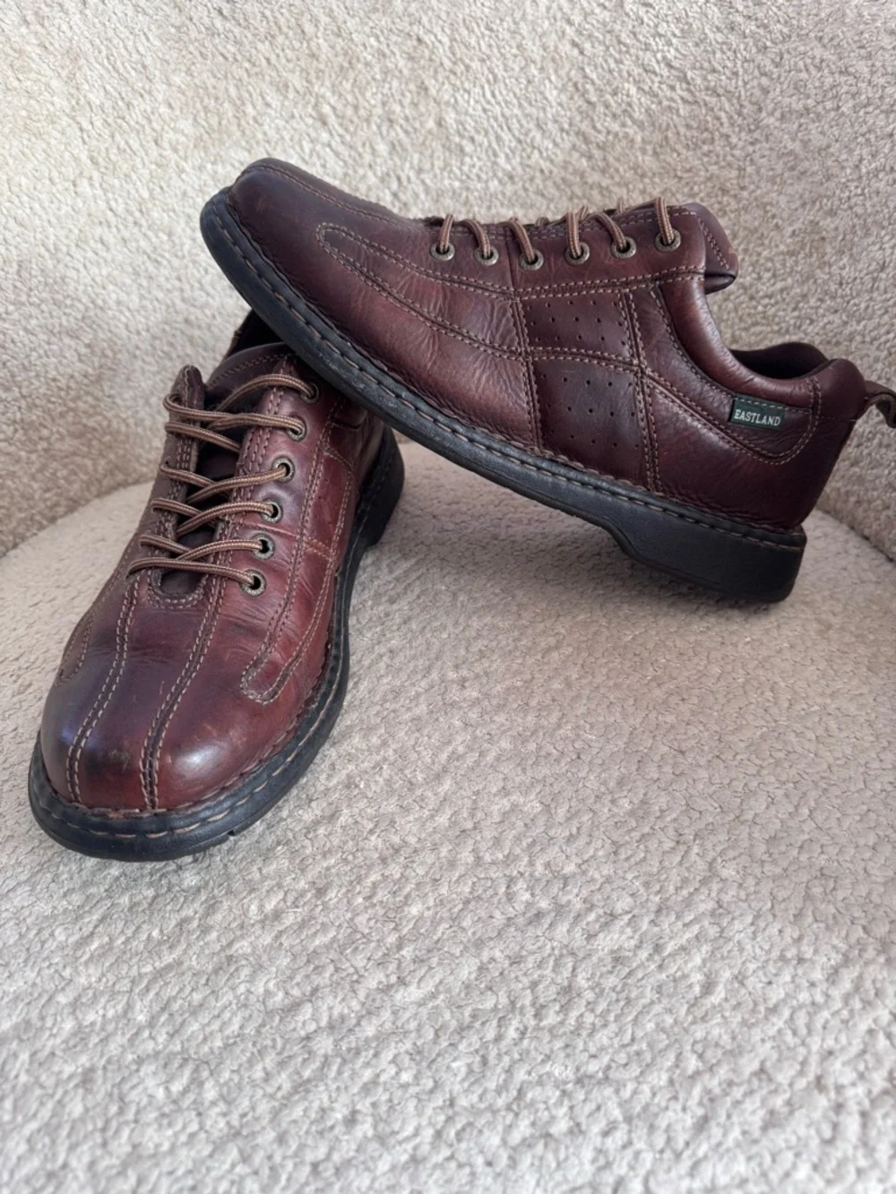 Eastland Brown Leather Casual Oxford Shoes Men’s Size 12D Wide Comfort Walking